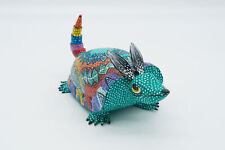 Turtle Armadillo Alebrije Handcarved Oaxacan Mexican Wood Animal Figurine Gift picture