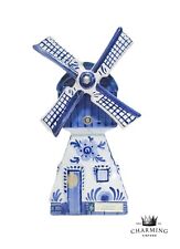 DELFT Musical Windmill Porcelain White & Blue 