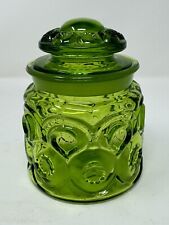 MCM L E Smith Green Moon & Stars smallest Canister 5