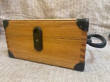 Vintage wooden storage  box from the measuring device made in Slovakia picture