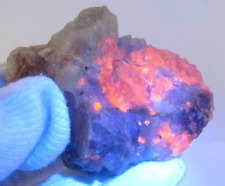 Natural Fluorescent Hackmanite Mineral Specimen Gloving UVReactive Reiki 142gm picture