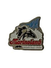 Vintage Marineland Niagara Falls Canada Province 80s Orca Whales Pin Small picture