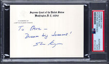 ELENA KAGAN SIGNED SUPREME COURT CHAMBERS CARD      TO STEVE         PSA SLABBED picture