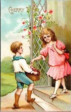 CHERRY RIPE Children Embossed Postcard picture