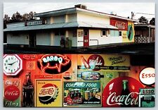 Postcard North Carolina China Grove Gary’s Bar-B-Q Hwy 601 Coca Cola signs 4D picture