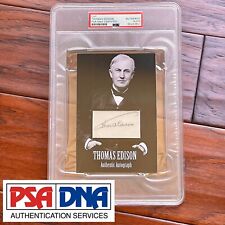 THOMAS EDISON * PSA/DNA * Autograph Custom LIGHT BULB Patent Card SIGNED picture