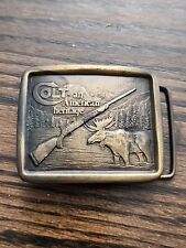 1976  Indiana Metal Craft Colt A American Heritage Brass Belt Buckle  picture