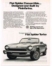1982 Fiat Spider Turbo Convertible Vintage Ad  picture