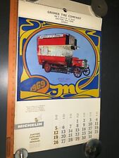 Rare Mod 1969 Michelin Tires Calendar Trucks Buses picture