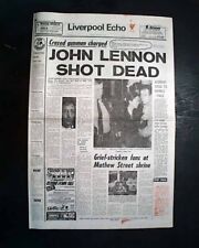 Best JOHN LENNON The Beatles Music Legend Death 1980 Liverpool England Newspaper picture