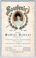 1904-05 LINDEN SCHOOL N STRABANE TP PA E DONLEY TEACHER PHOTO SOUVENIR CARD picture