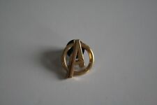 Marvel Avengers Metal Pin Badge Gold Great Used Condition picture