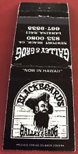 Matchbook Cover Black Beards Galley & Grog Lahaina Maui picture
