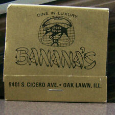 Vintage Matchbook Y3 Oak Lawn Illinois Banana's Luxury Tropical Restaurant Loung picture