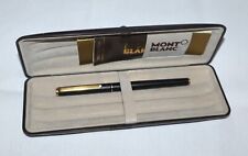 MontBlanc Fountain Pen | Black Slimline Germany gold Colored Nib w/ Case picture