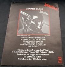 Judas Priest Press Release Programme Inc Photo CBS Stained Class 1978 picture