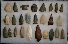Authentic 26 Piece Arrowhead/Point Collection with Case - Midwest - Pre-1600's picture