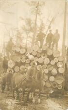 Postcard RPPC Wisconsin Winter Logging Lumber Sawmill 1914 23-2156 picture