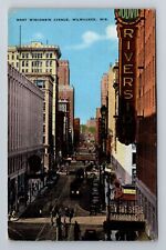 Milwaukee, WI-Wisconsin, West Winconsin Avenue Antique c1943, Vintage Postcard picture