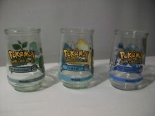 Lot Of 3 Pokémon Welch's Jelly Jam Glass Jar Cup Vintage Collectible Glasses picture