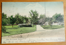 Erie Rail Road Depot Suffern NY postcard pmk 1907 picture