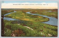 Postcard Moccasin Bend View from Lookout Mountain Chattanooga TN Linen picture
