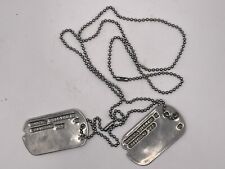 Original WW2 US Army ID Dog Tags T44 1944 W/ Ball Chain picture