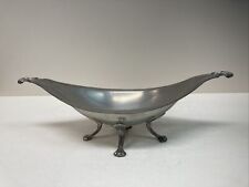 1930s Vtg Pairpoint P6610 American Pewter 11.5” Long Claw Foot Boat Dish / Bowl picture