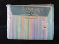 Springs Double Bed Sheet Set Pastel Stripes Radiance Tranquility Vintage NOS picture