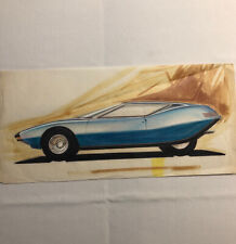 Styling Concept Automobile Illustration Art Drawing Sketch Vintage Car 1968 picture