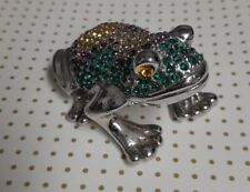 Lenox heavy solid metal small Jeweled Frog Paperweight Adorable picture