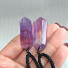 Natural Purple Amethyst Quartz Crystal Point Pendant Healing Wand Necklace US picture