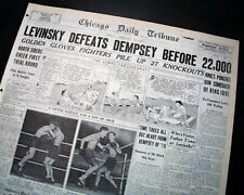 JACK DEMPSEY Boxing Comeback Attempt Defeat vs. King Levinsky 1932 Old Newspaper picture