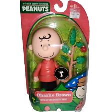 Peanuts Christmas Poseable - Charlie Brown Figure w/ Hat & Pathetic Tree picture
