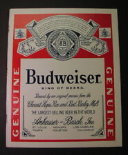 BUDWEISER BEER: 6 ads, 1947-68; Anheuser Busch St. Louis; Most Popular Beer Ever picture