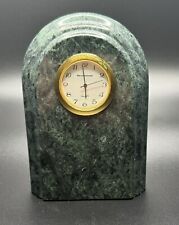 Benchmark Quartz Desk/Table Clock In Green Marble Stone Setting picture