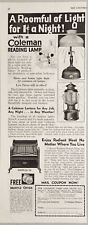 1933 Print Ad Coleman Reading Lamps & Lanterns,Radiant Heaters Wichita,Kansas picture
