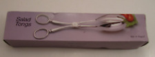 Vintage Wm. A Rogers 10” Silver Plate Salad Tongs SEALED IN PACKAGE picture