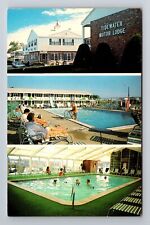 West Yarmouth MA-Massachusetts, Tidewater Motor Lodge, Vintage Souvenir Postcard picture