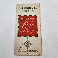 Vintage Original 1935 Texaco Folding Road Map California Nevada  picture