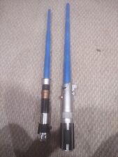 2004/2010 Star Wars Hasbro Blue Light Saber Anakin Retractable Non-Electronic picture