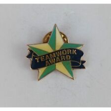 Vintage Teamwork Award Star With Banner Lapel Hat Pin picture