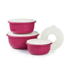 Tupperware 7pc Food Storage Ultimate Mixing Bowl Set Berry Pink picture