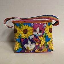 Vintage Lisa Frank Cats Cat Lunch Box Bag 1990s Rose Art Kitty Flowers picture