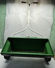 Vintage Frank’s Nursery & Crafts Green Metal Seed / Fertilizer / 2 Wheel picture