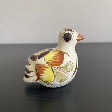 Vintage Tonala Ceramic Glazed Bird Figurine Mexico 3 Inch picture