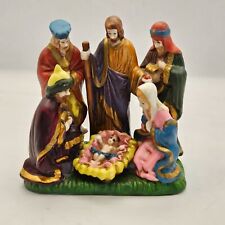 Vintage Mini Christmas Nativity World Bazaar? 4 in Holy Family Mary Joseph Jesus picture