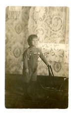 Antique RPPC Boy Standing By Empty Chair AZO 1904-18 Unmailed picture