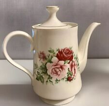 Vintage Victorian Rose Floral Formalities by Baum Bros Coffeepot Teapot And Lid picture