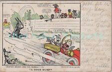 Artist Signed - BUSTER BROWN HITS DONKEY W/ AUTO - Outcault Postcard Dog picture